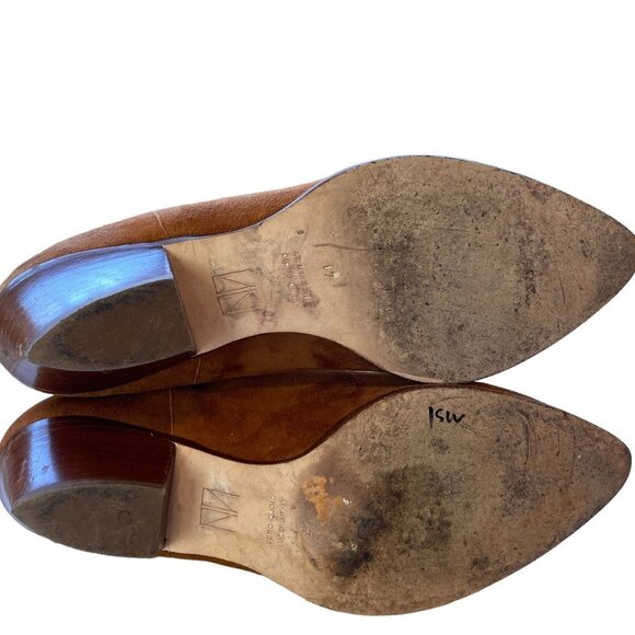 Tamara Mellon Go West Suede Stretch Ankle Bootie Boots Chestnut Brown Size 11 - Picture 10 of 12